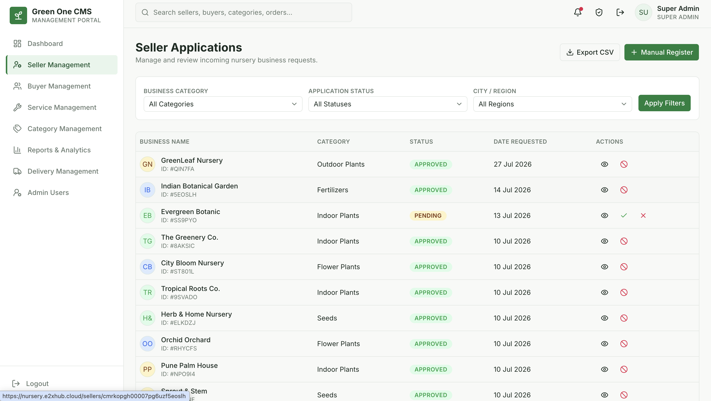 Green One CMS product screenshot