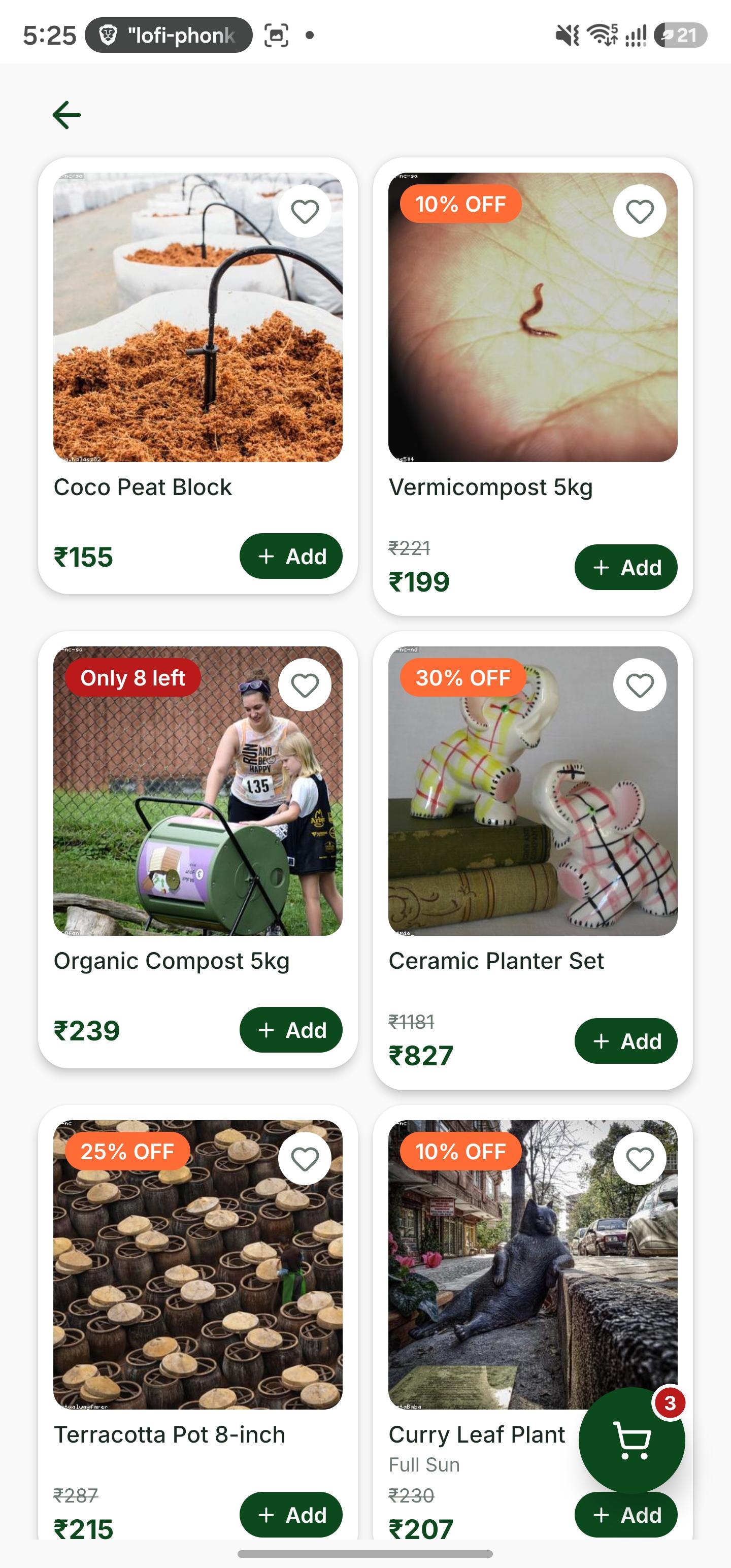 Buyer / Customer app screenshot