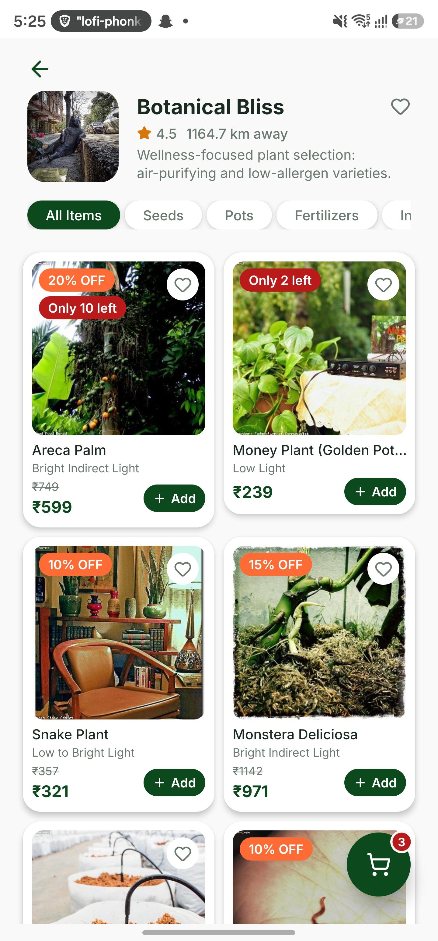 Green One CMS mobile app screenshot