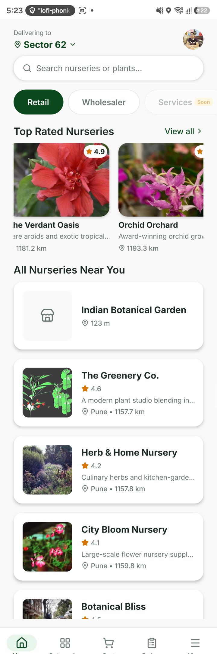 Green One CMS mobile app screenshot