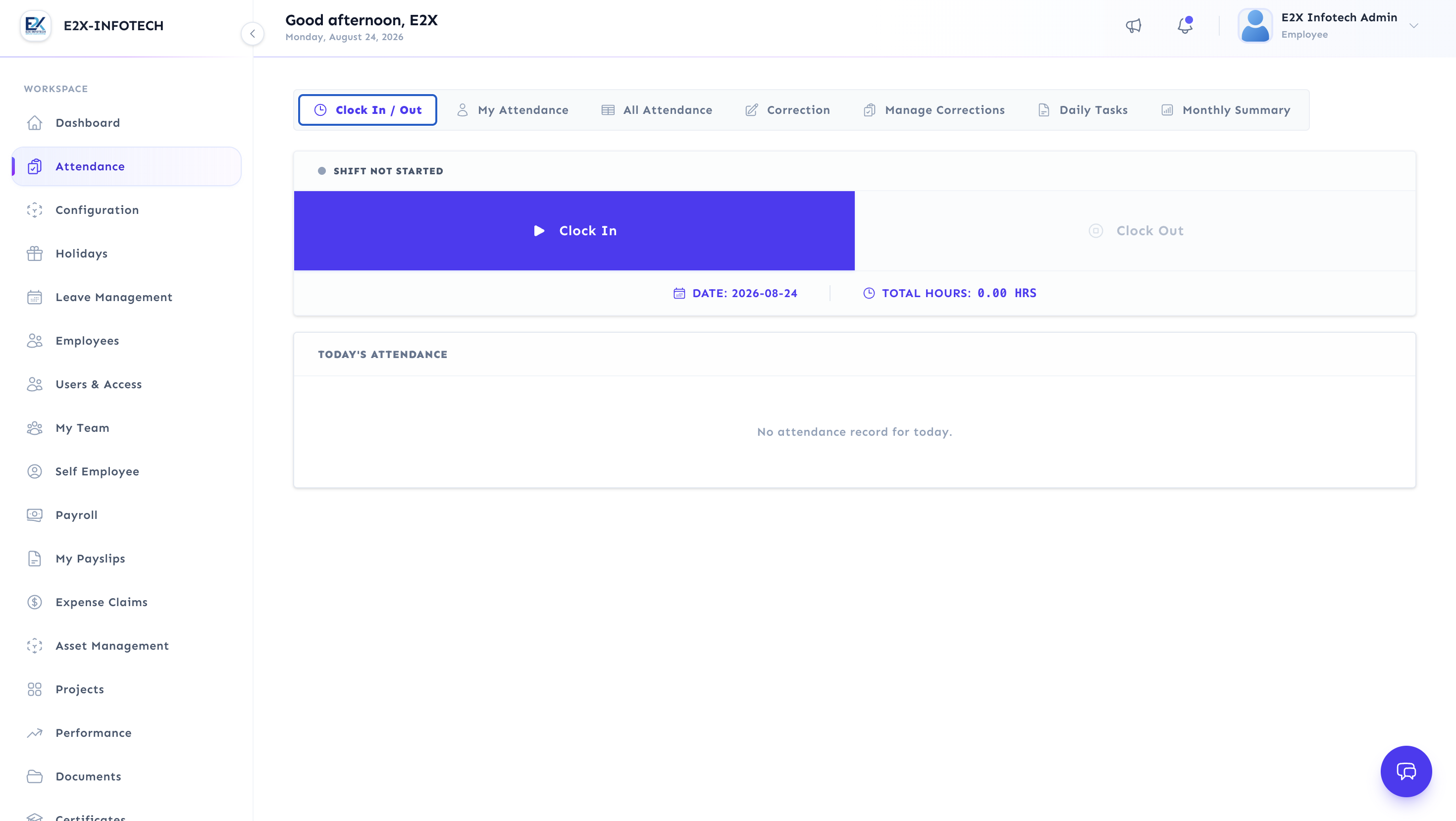 HR SPACE product screenshot