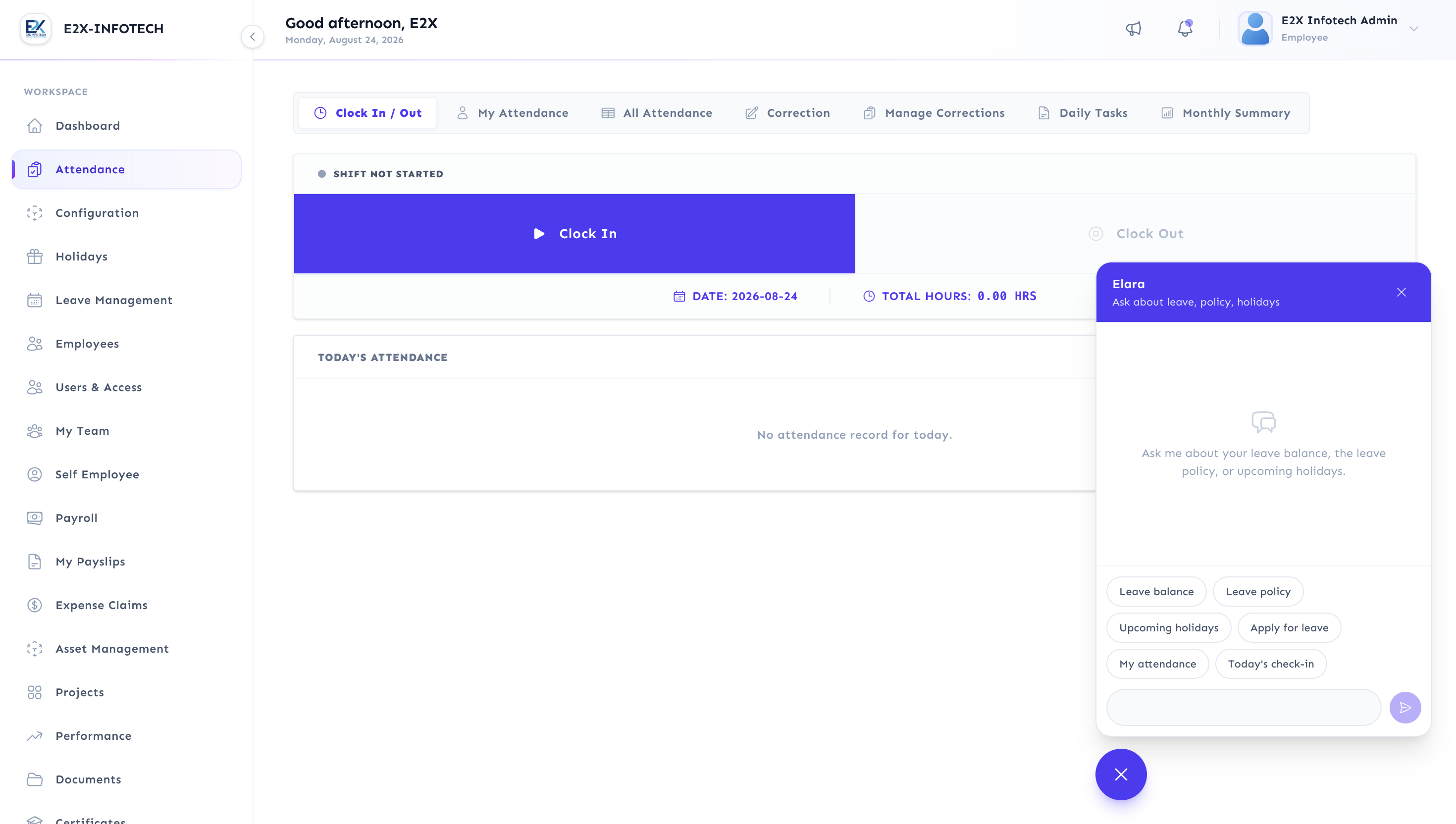 HR SPACE product screenshot