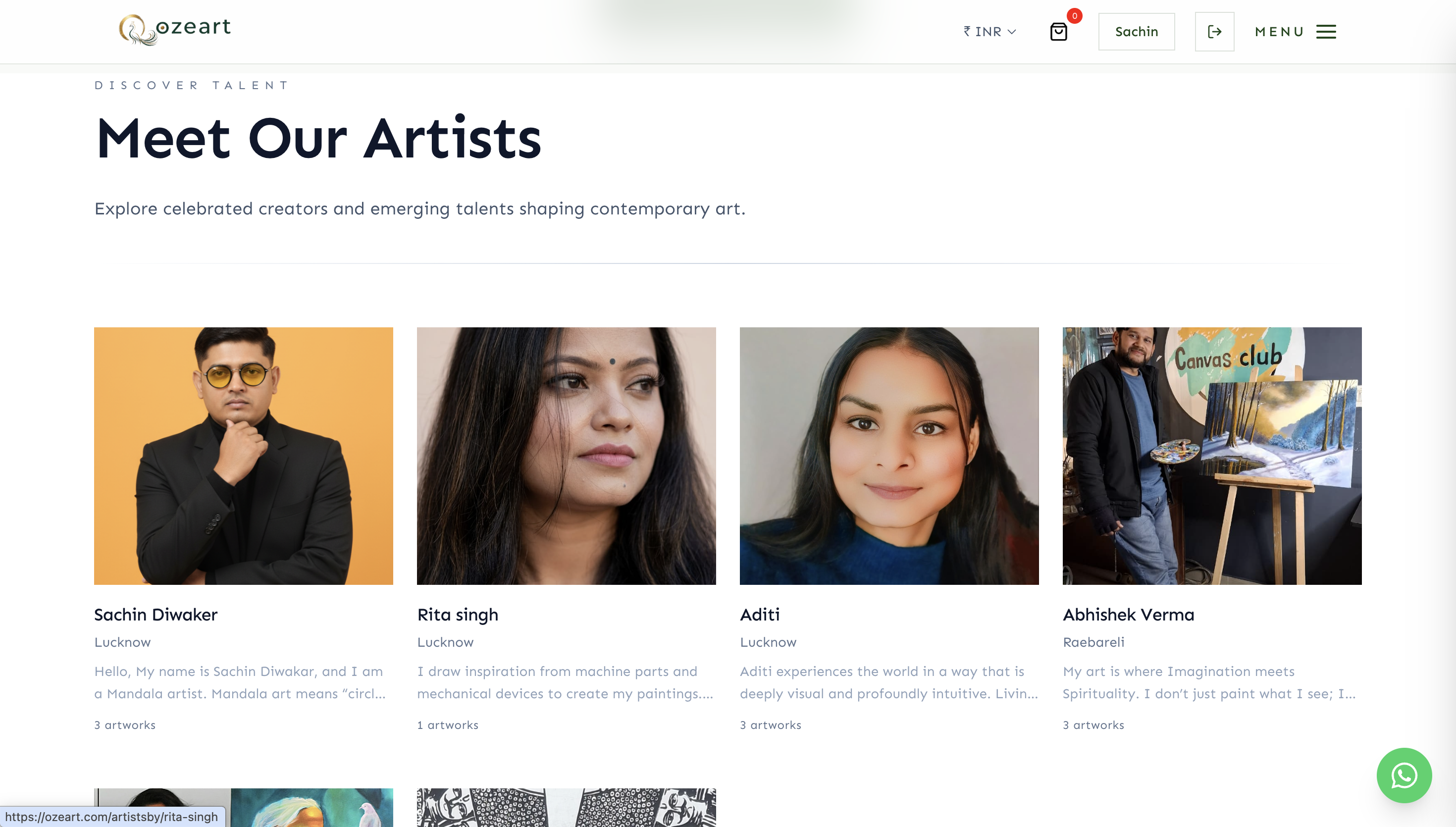 Ozeart product screenshot